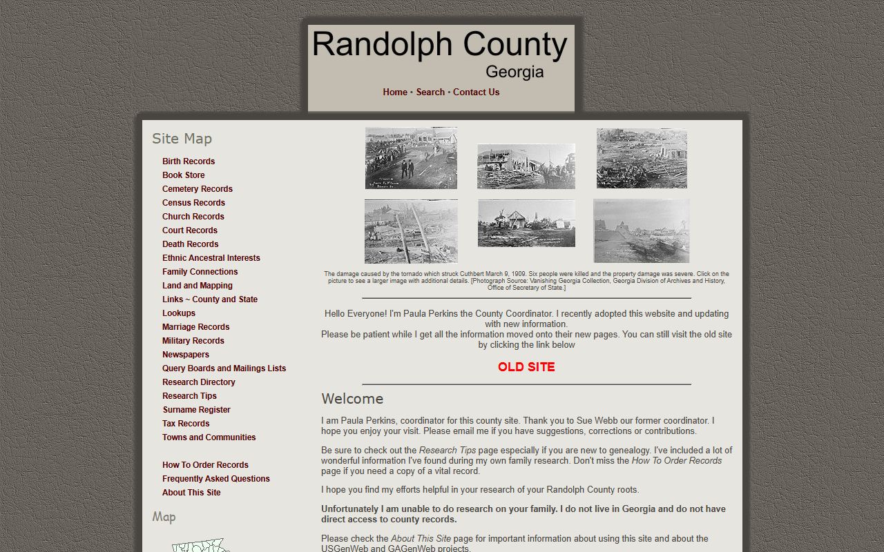 Randolph County GAGenWeb genealogy resources page